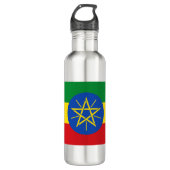 vlag van Ethiopië Waterfles (Voorkant)