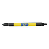 vlag van Ethiopië Zwarte Inkt Pen (Voorkant)