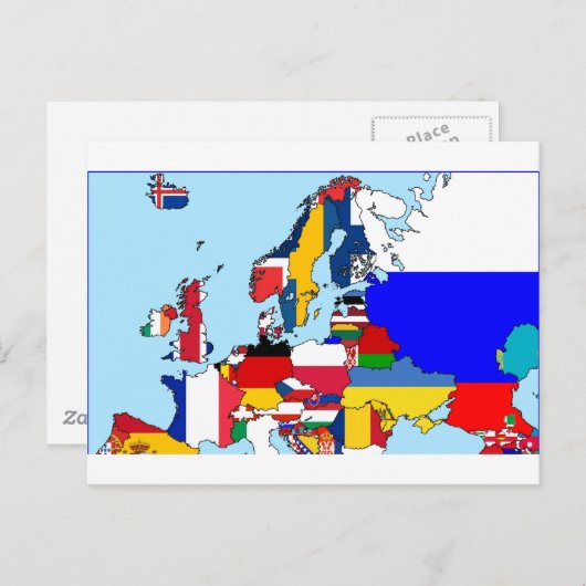 VLAG VAN EUROPA - KAART (Voorkant / Achterkant)