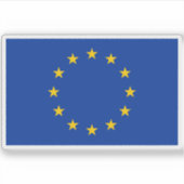 Vlag van Europa Sticker (Voorkant)
