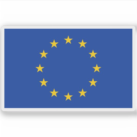 Vlag van Europa Sticker (Voorkant)