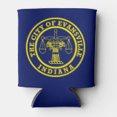 Vlag van Evansville, Indiana Blikjeskoeler (Voorkant)