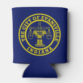 Vlag van Evansville, Indiana Blikjeskoeler (Achterkant)