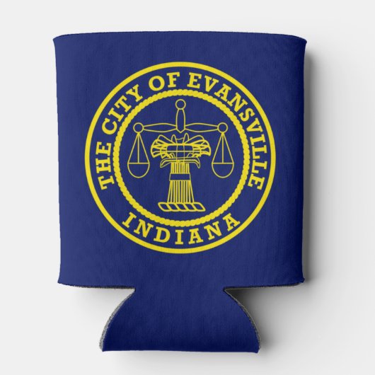 Vlag van Evansville, Indiana Blikjeskoeler (Achterkant)