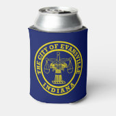 Vlag van Evansville, Indiana Blikjeskoeler (Blikje Achterkant)