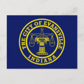Vlag van Evansville, Indiana Briefkaart (Voorkant)