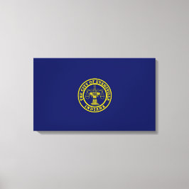 Vlag van Evansville (Indiana) Canvas Afdruk