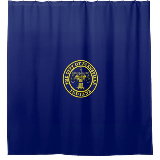 Vlag van Evansville (Indiana) Douchegordijn (Voorkant)