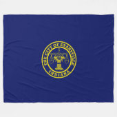 Vlag van Evansville (Indiana) Fleece Deken (Voorkant (Horizontaal))