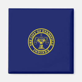 Vlag van Evansville (Indiana) Magneet