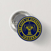 Vlag van Evansville, Indiana Ronde Button 3,2 Cm (Voorkant /achterkant)