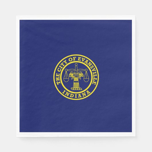 Vlag van Evansville (Indiana) Servet (Voorkant)