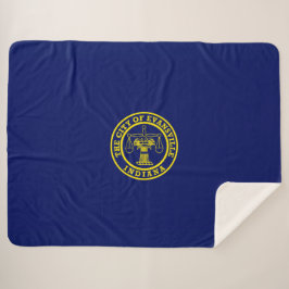 Vlag van Evansville (Indiana) Sherpa Deken