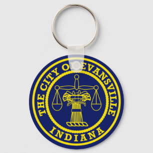Vlag van Evansville, Indiana Sleutelhanger