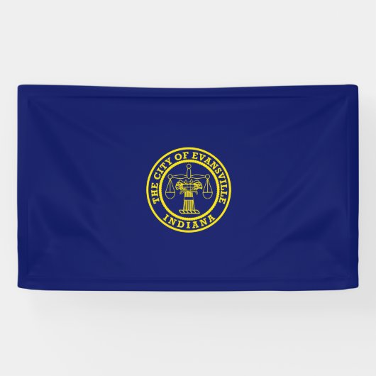 Vlag van Evansville (Indiana) Spandoek (Horizontaal)