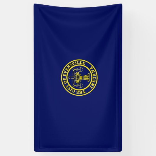 Vlag van Evansville (Indiana) Spandoek (Verticaal)