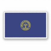 Vlag van Evansville, Indiana Sticker (Voorkant)