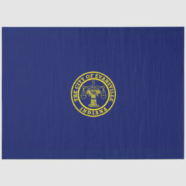 Vlag van Evansville (Indiana) Tissuepapier