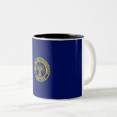 Vlag van Evansville (Indiana) Tweekleurige Koffiemok (Voorkant rechts)