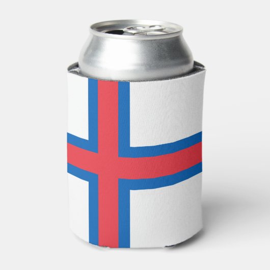 Vlag van Faeröer Blikjeskoeler (Blikje Voorkant)