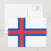 Vlag van Faeröer Briefkaart (Voorkant / Achterkant)