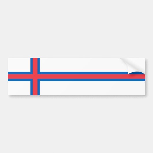 Vlag van Faeröer Bumpersticker (Voorkant)