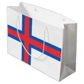 Vlag van Faeröer Groot Cadeauzakje (Achterkant Gekanteld)