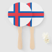 Vlag van Faeröer Handwaaier (Voorkant en achterkant)