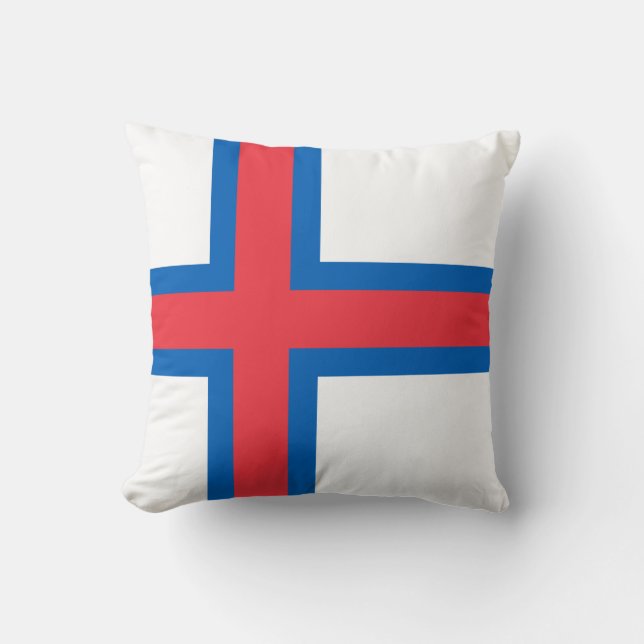 Vlag van Faeröer Kussen (Voorkant)