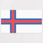 Vlag van Faeröer Labels (Design 1)