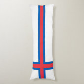 Vlag van Faeröer Lichaamskussen (Voorkant Verticaal)