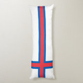 Vlag van Faeröer Lichaamskussen (Achterkant (Verticaal))