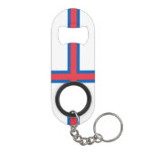 Vlag van Faeröer Mini Flessenopener (Achterkant)