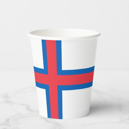 Vlag van Faeröer Papieren Bekers (Voorkant)
