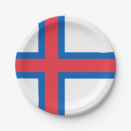Vlag van Faeröer Papieren Bordje (Voorkant)
