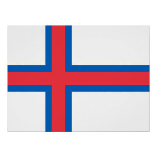 Vlag van Faeröer Perfect Poster