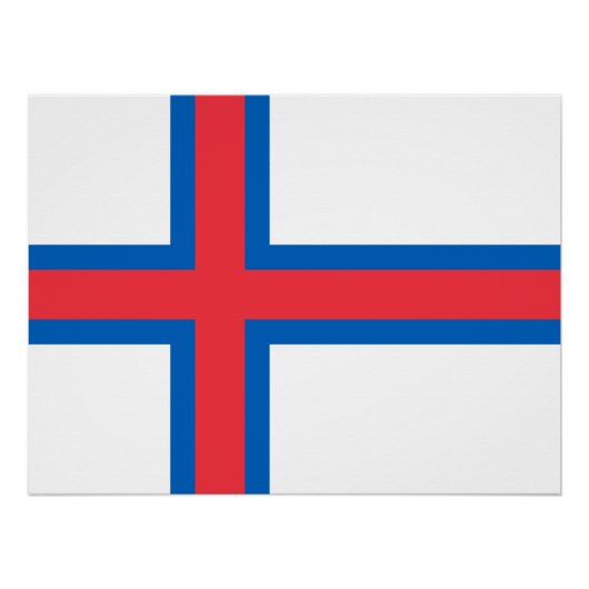 Vlag van Faeröer Perfect Poster (Voorkant)