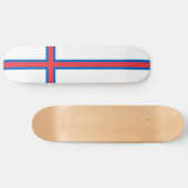 Vlag van Faeröer Persoonlijk Skateboard (Horizontaal)