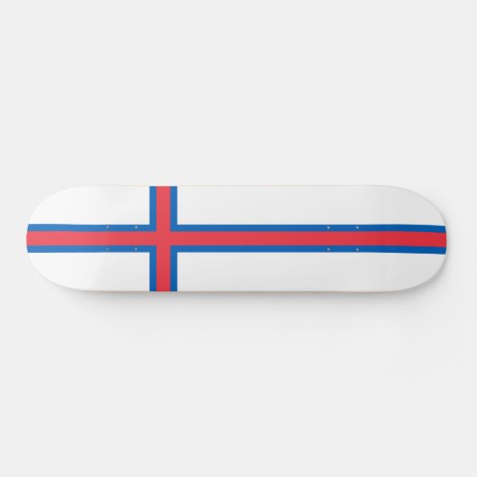 Vlag van Faeröer Persoonlijk Skateboard (Horizontaal)