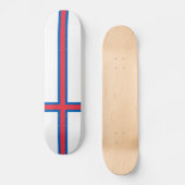 Vlag van Faeröer Persoonlijk Skateboard (Voorkant)