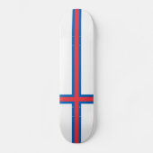Vlag van Faeröer Persoonlijk Skateboard (Voorkant)