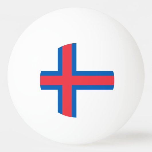 Vlag van Faeröer Pingpongbal (Voorkant)