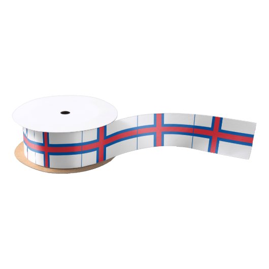 Vlag van Faeröer Satijnen Lint (Spoel)