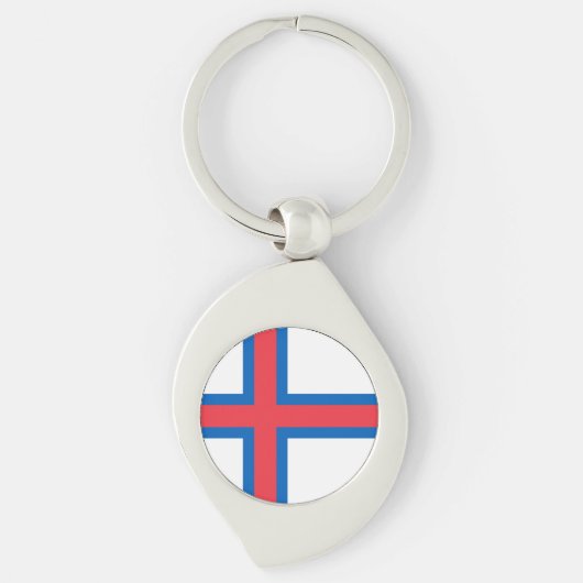 Vlag van Faeröer Sleutelhanger (Voorkant)