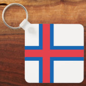 Vlag van Faeröer Sleutelhanger (Voorkant)