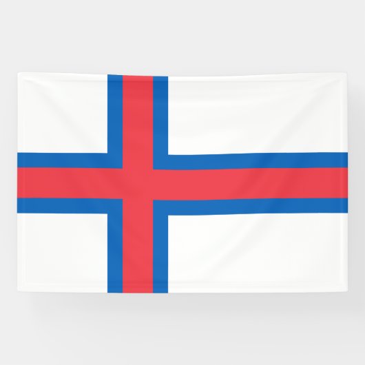 Vlag van Faeröer Spandoek (Horizontaal)
