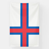 Vlag van Faeröer Spandoek (Verticaal)