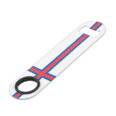 Vlag van Faeröer Speed Flessenopener (Voorkant Gekanteld)