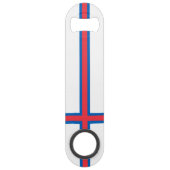 Vlag van Faeröer Speed Flessenopener (Voorkant)