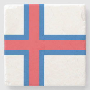 Vlag van Faeröer Stenen Onderzetter